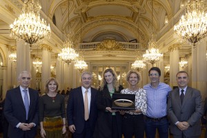 Izq. a Der. M. Nogués, M.L.González Estevarena, G. Sevlevler, P. Michielotto, P. Di Tella, J.L. Acevedo, C. Pensa. Foto Legis. CABA